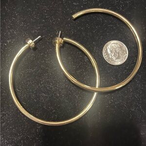 Faux Gold Hoop Earrings